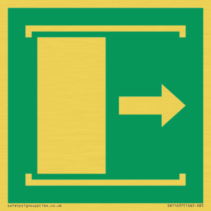 E033 safe condition door slides right to open